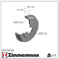 ZIMMERMANN Bremstrommeln Satz FORD B-Max (JK) 1.0-1.6 Ti 1.5/1.6 TDCi hinten 1763131