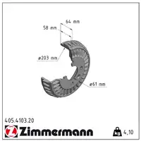 ZIMMERMANN Bremstrommeln Satz SMART ForTwo Cabrio Coupe (453) hinten 4534230201