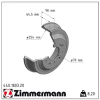 ZIMMERMANN Bremstrommeln CITROEN Jumper FIAT Ducato PEUGEOT Boxer 1.9-2.8 DIESEL hinten