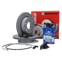 Zimmermann SPORT Bremsscheiben + ATE Beläge + Wako BMW 3er E46 316-323i 318d 320d hinten