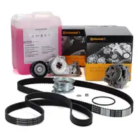 CONTI Zahnriemensatz + Wasserpumpe + Keilriemen + 5L Frostschutz VW Golf 5 6 Passat B6 1.6