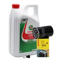 5L CASTROL GTX 10W-40 A3/B4 Motoröl + BOSCH Ölfilter VW Golf 1 2 3 Passat Polo T4 Vento