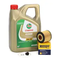 4L CASTROL EDGE 5W-30 LL Motoröl + HENGST Ölfilter VW Polo Ibiza 3 Fabia 1 2 1.2 / 12V