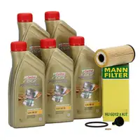 5L CASTROL EDGE 5W30 M LL-04 Motoröl + MANN Ölfilter BMW F45 F46 X1 F48 X2 MINI B38 B37