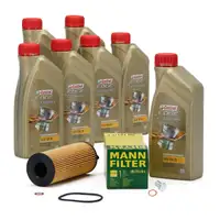 7L CASTROL EDGE 5W30 M LL-04 Motoröl + MANN Ölfilter BMW 5er F10 F11 M550d X5 X6 M50d N57