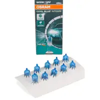 10x OSRAM 2825CBN Halogenlampe Glühlampe W5W COOL BLUE INTENSE 12V 5W W2.1x9.5d 4000K