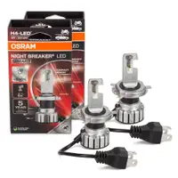 2x OSRAM 64193DWNBSM-1HB H4 NIGHT BREAKER LED Glühlampe Lampe 12V 20/19W P43t +330%