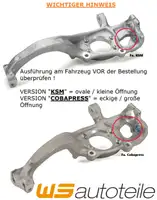 2x AIC Achsschenkel COBAPRESS für AUDI A4 (B8) A5 (8T3 8TA 8F7) Q5 (8RB) vorne