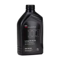 5 Liter ORIGINAL AUDI Motoröl Longlife 3 FE 0W30 + HIRSCHER Ölfilter 04E115561H