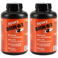 2x 1L BRUNOX BR100EP Epoxy Rostumwandler Rostsanierer Rostentferner Grundierung Schutz