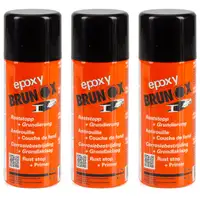 3x 400ml BRUNOX Epoxy Spray Roststopp Rostumwandler Rostschutz Entferner Grundierer