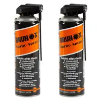 2x 500ml BRUNOX Turbo Spray Multifunktionsöl Rostlöser Kriechöl Schmieröl Pflegeöl