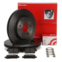 BREMBO Bremsscheiben + Beläge OPEL Insignia A 17/18" J61/J62 SAAB 9-5 (YS3G) 17" hinten