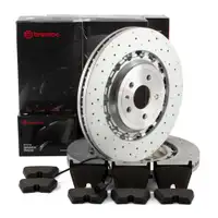 BREMBO Bremsscheiben + Bremsbeläge + Sensor AUDI TTRS (FV) 400 PS PR-1LU/1ZK vorne