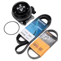 GEBA Wasserpumpe + 2x Keilrippenriemen VW Golf 5 6 Passat B7 Polo 5 1.4 TSI ab 140 PS