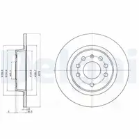 DELPHI BG3731C Bremsscheiben Satz OPEL Signum CC Vectra C SAAB 9-3 (YS3F) hinten