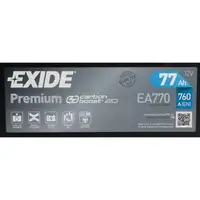 EXIDE EA770 PREMIUM Autobatterie Batterie Starterbatterie 12V 77Ah EN760A