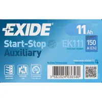 EXIDE EK111 Start-Stop Auxiliary AGM Stützbatterie 12V 11Ah AUDI BMW MERCEDES VOLVO VW