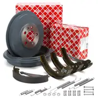 FEBI Bremsen Set Bremstrommeln + Bremsbacken SKODA Octavia 1 PR-1KG/1KN hinten