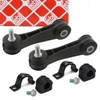 2x FEBI Koppelstange + 2x Stabilager 18mm + Halterung VW GOLF 4 A3 8L Leon Octavia 1 vorne