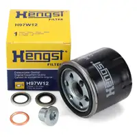 HENSGT H97W12 Ölfilter + Schraube RENAULT Clio 2 3 4 Twingo 1 2 DACIA Logan 2 Sandero 1.2