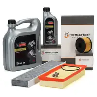 HIRSCHER Filterset + 6L ORIGINAL Motorcraft 5W30 Motoröl FORD Mondeo 3 MK3 2.0/2.2 TDCi