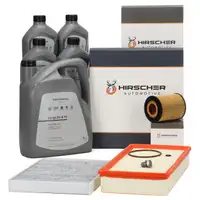 HIRSCHER Filterset + 9L ORIGINAL 0W30 Motoröl AUDI Q7 (4LB) 3.6 FSI quattro 280 PS