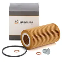 HIRSCHER Ölfilter + Schraube BMW 3er E46 318d 320d 5er E39 520d 115-136 PS M47