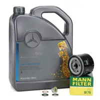 5L ORIGINAL 5W-40 MB 229.5 Motoröl + MANN Ölfilter SMART ForFour (453) 1.0 60/71 PS