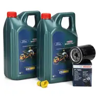 10L CASTROL MAGNATEC 5W-20 E Motoröl + BOSCH Ölfilter FORD Mustang MK6 5.0 V8 450/460 PS