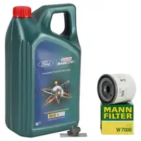 5L CASTROL MAGNATEC 5W-30 A5 Motoröl + MANN Ölfilter FORD Focus Mondeo 1.6-2.0 1883037