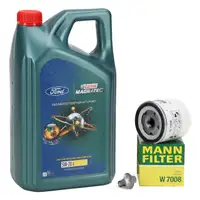 5L CASTROL MAGNATEC 5W-20 E Motoröl + MANN Ölfilter FORD Fiesta Focus Ka+ Mondeo 1.25-1.6