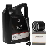 5L 5 Liter ORIGINAL Motoröl ÖL ULTRA 5W30 + HIRSCHER Ölfilter MAZDA 121 III 2 DY 1.25-1.4