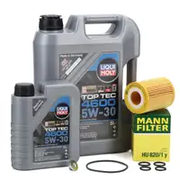 6L LIQUI MOLY TOP TEC 4600 5W-30 Motoröl + MANN Ölfilter OPEL Astra H Zafira B 1.7 CDTI