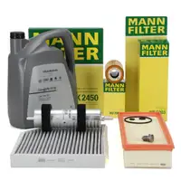 MANN Filterset 4-tlg + 5L ORIGINAL 0W30 Motoröl AUDI A4 B8 A5 Q5 8RB 2.0 TDI 120-177 PS