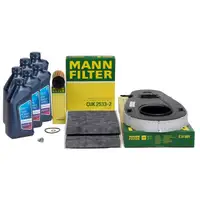 MANN Filterset 3-tlg + 6L ORIGINAL 5W30 Motoröl BMW 5er F10 F11 518d 520d 136/163 PS B47