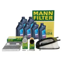 MANN Filterset 4-tlg + 6L ORIGINAL 5W30 Motoröl BMW X3 F25 18d 20d 30d N47 N57