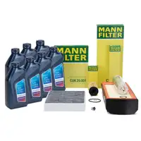 MANN Filterset 4-tlg + 7L ORIGINAL 5W30 Motoröl BMW F30-34 330d 335d F32-36 430d 435d N57