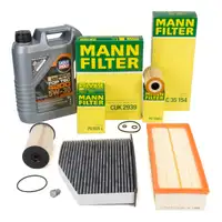 MANN Filterset 4-tlg + 5L LIQUI MOLY 5W30 Motoröl VW Passat B6 B7 A3 8P 1.6/2.0 TDI