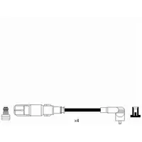 NGK 7302 RC-VW907 Zündkabelsatz Zündleitungssatz