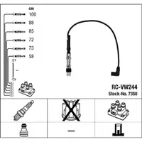 NGK 7358 RC-VW244 Zündkabelsatz Zündleitungssatz