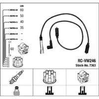 NGK 7363 RC-VW246 Zündkabelsatz VW Golf 2 1.8 GTI G50 + Golf 3 Passat B3/B4 1.8 2.0