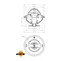 NRF 725138 EASY FIT Thermostat + Dichtung FIAT 500/C Panda 169 312 FORD Ka 2 1.2