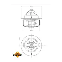 NRF 725144 Thermostat + Gehäuse OPEL Astra G H Corsa B C D Meriva A Tigra X04 1.0 1.2 1.4