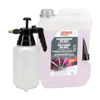 5L 5 Liter SONAX RED MAX Felgenreiniger Rim Cleaner + Druckpump-Zerstäuber Drucksprüher