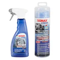 SONAX 0230541 XTREME Aktions Set Felgenreiniger Max Effect + Reinigungstuch Trockentuch