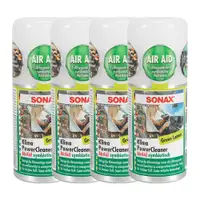 4x 100ml SONAX 03234000 PowerCleaner AirAid Klimareiniger Klimaanlagenreiniger GREEN LEMON