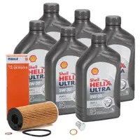 6L SHELL HELIX ULTRA PROFESSIONAL AM-L 5W-30 + MAHLE Ölfilter für BMW B38 B48 B37 B47