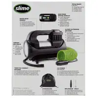 SLIME 40068-95 Expert HD Tyre Druckluftkompressor Kompressor Reifenfüllanlage 12V 6,83 Bar