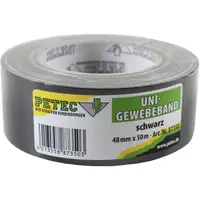 PETEC Uni Gewebeband Klebeband schwarz 48mm x 50m 87350